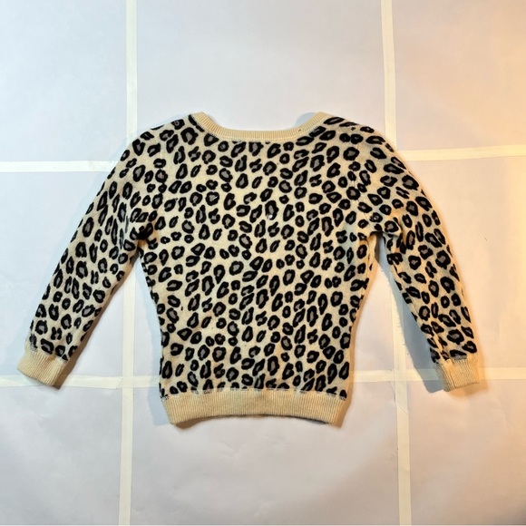 Cheetah Print Cashmere Cardigan Diamanté Buttons - Picture 4 of 5